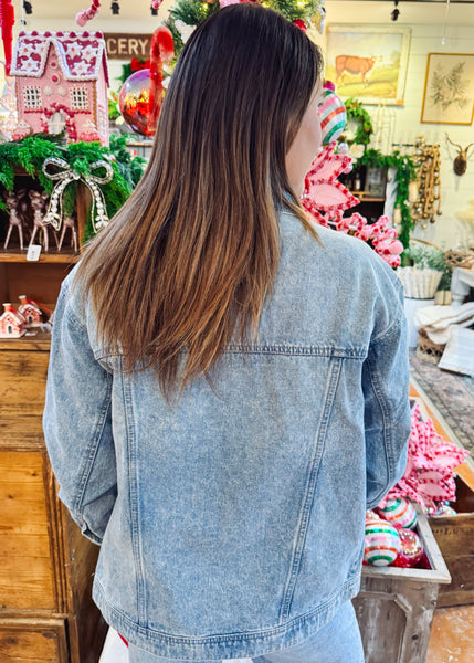 Janette Denim Jacket in Sparkle