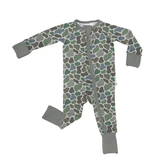 Pebble Camo Convertible LS Zip Pajamas