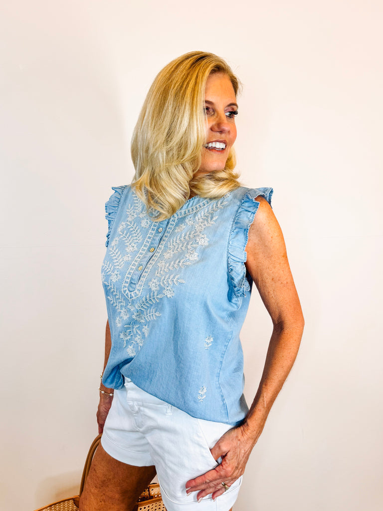 Carolina Blue Nicola Tank