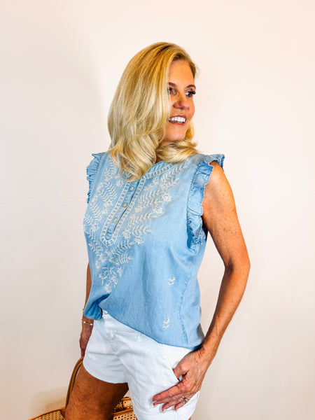 Carolina Blue Nicola Tank