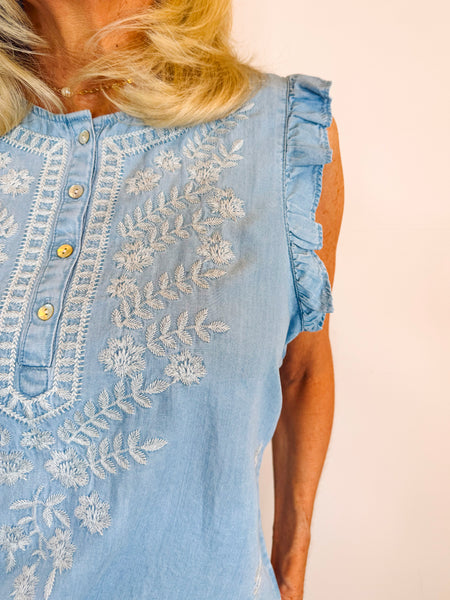 Carolina Blue Nicola Tank