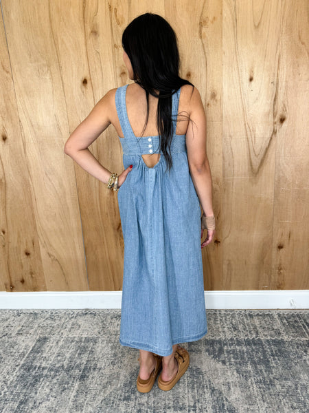 Stitched in Time Sundress in Indigo