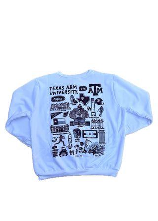 Texas A&M Hand Sketched Crewneck Pullover