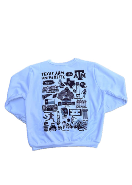 Texas A&M Hand Sketched Crewneck Pullover