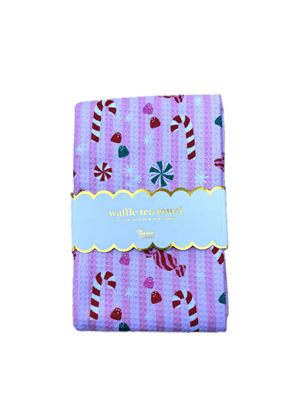 Holiday Waffle Tea Towel in Sugar Rush