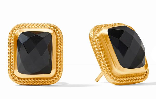 Cheval Stone Stud- Obsidian Black