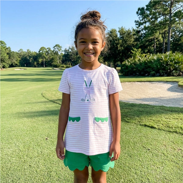 Pink & Green Golf Club Short Set