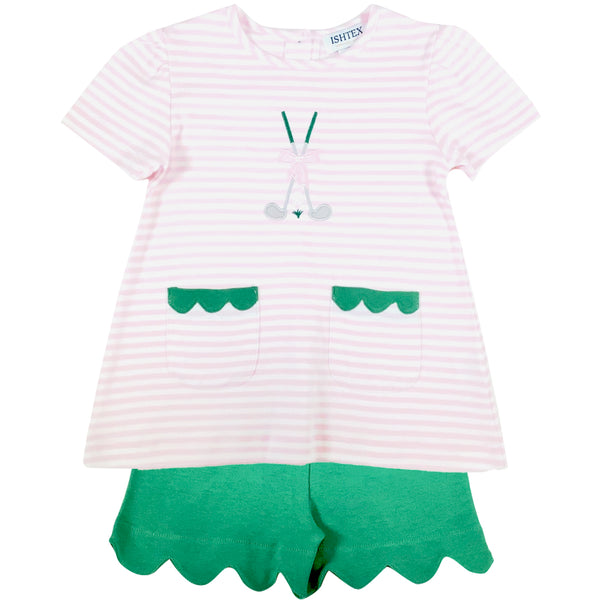 Pink & Green Golf Club Short Set