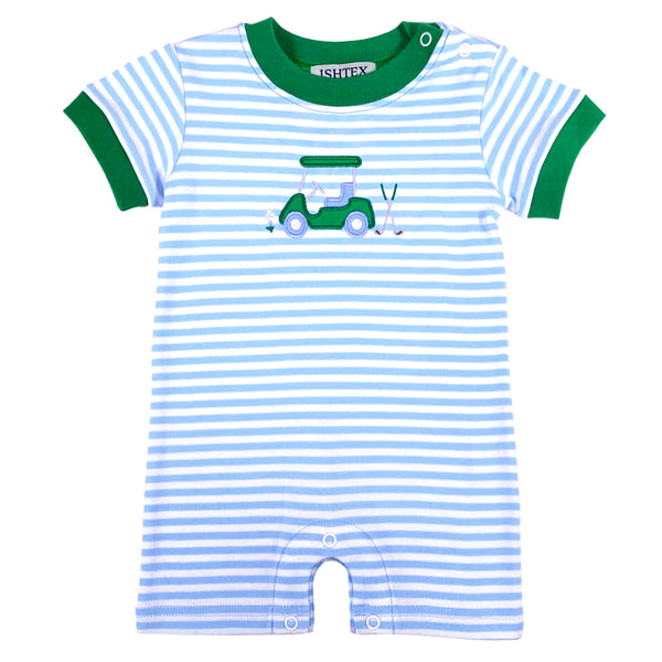 Blue & Green Golf Cart Romper