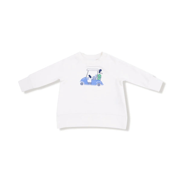 Golf Raglan Sweatshirt in White