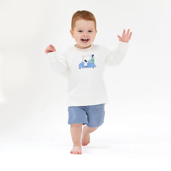 Golf Raglan Sweatshirt in White