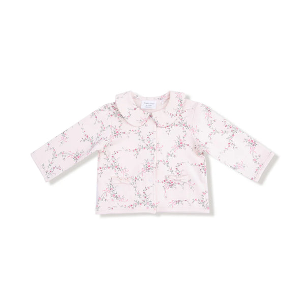 Antoinette Floral Tweed Style Jacket with Bow Pockets