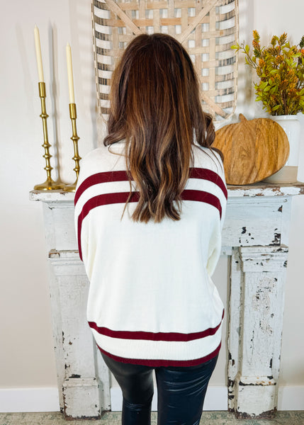 Maroon & White A&M Reveille Sweater