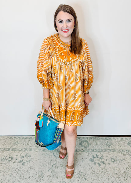 Astella Dress in Mustard
