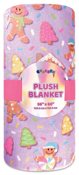 Joyful Gingerbread Plush Blanket