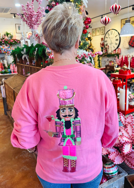 Hot Pink Serving Nutcracker Sweatshirt