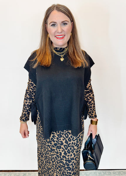 Surayia Leopard Knitted Undersweater
