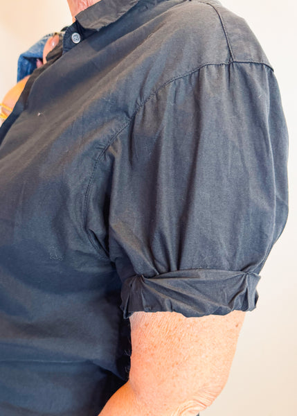 Benning Poplin Shirt in Black