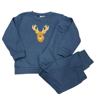 Deer Applique Boys Jogger Set