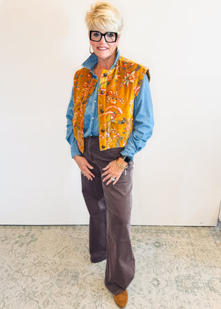 Gold Velveteen Vest