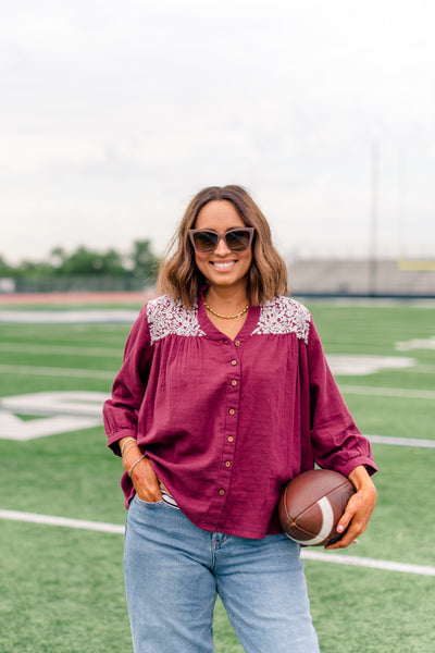 The Karra Top - Maroon