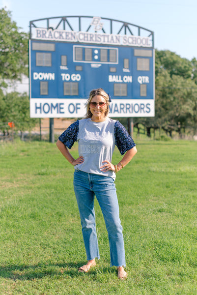 Classy Until Kickoff in Grey & Navy