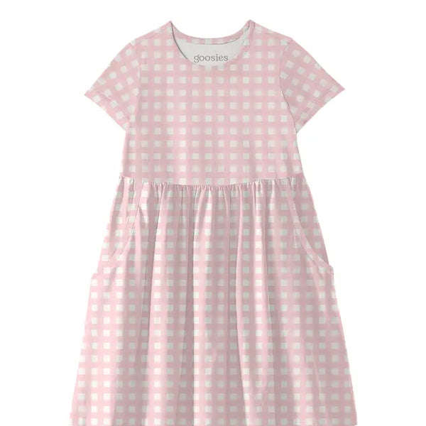 Cottage Pink Gingham Pocket Dress