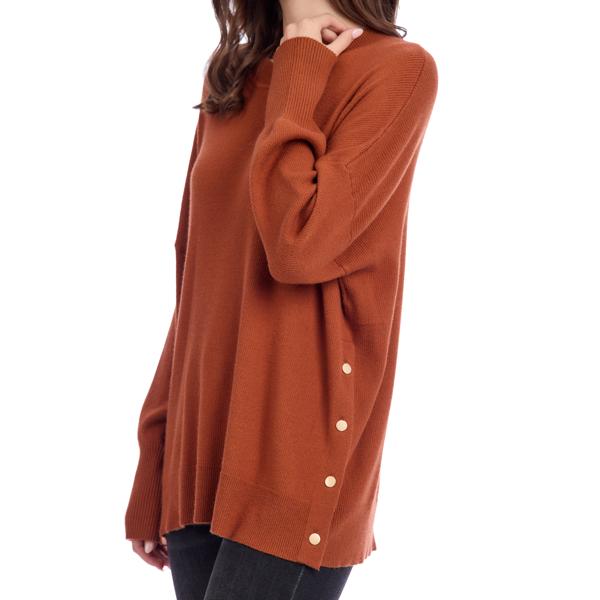 Noralee Button Sweater in Rust