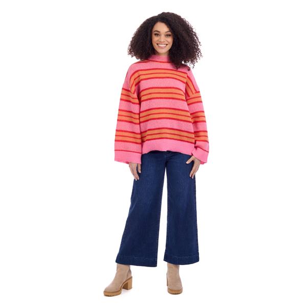 Quinnie Turtleneck Sweater in Pink
