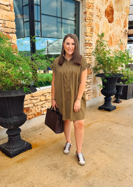 Kirstin Woven Dress - Kahki