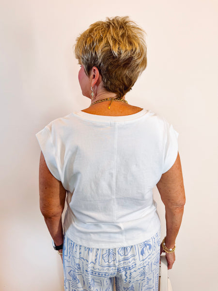 Camino Jersey Top White