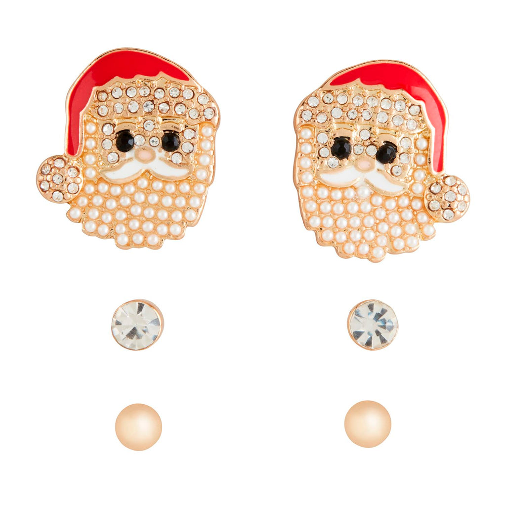 Santa Stud Earring Set