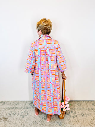Plaid Midi Swing Dress