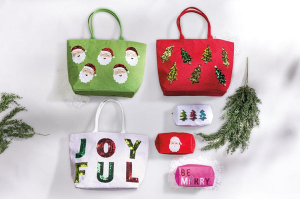 Holiday Classic Sparkle Totes (Assorted Styles)