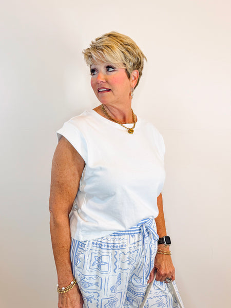Camino Jersey Top White