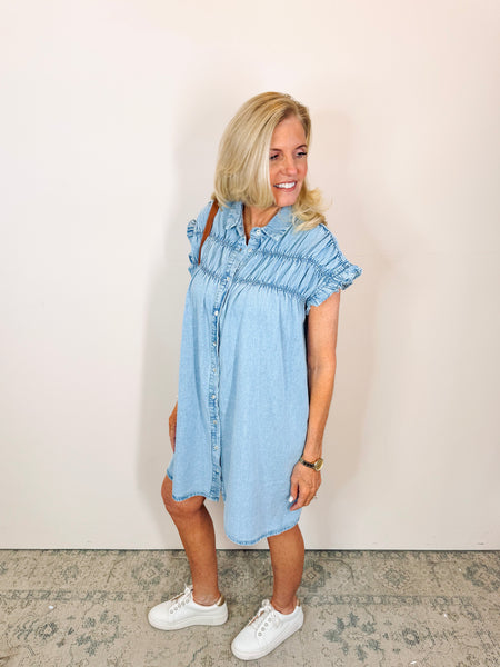 Effortless Essential Dress in Denim