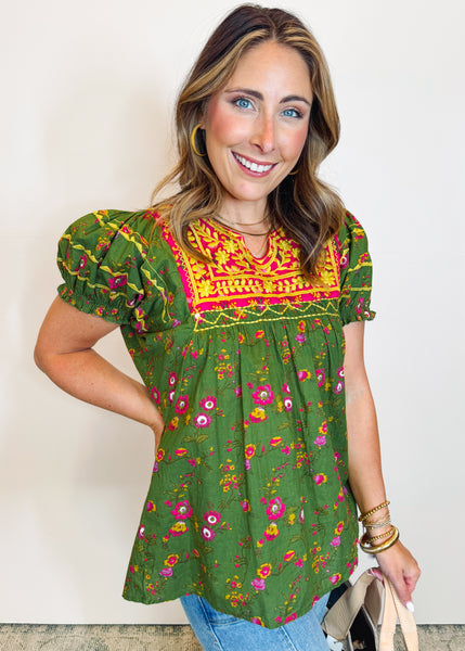 Patsy Green Block Top