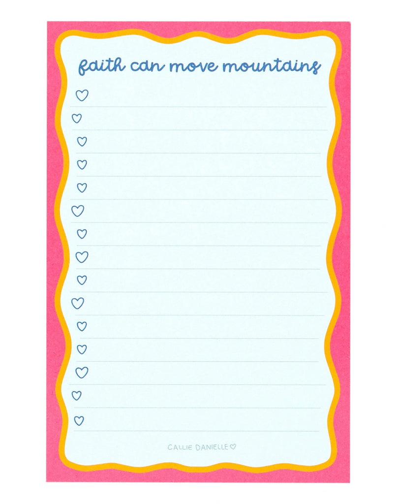 Faith Can Move Mountains 4x6 Notepad