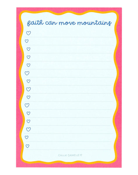 Faith Can Move Mountains 4x6 Notepad