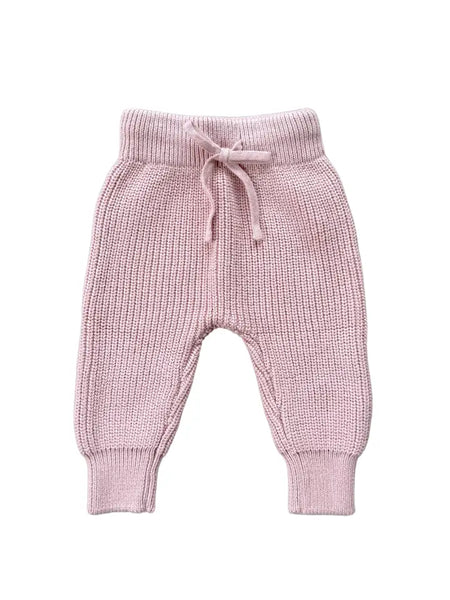 Misty Rose Knit Hoodie & Pants Set