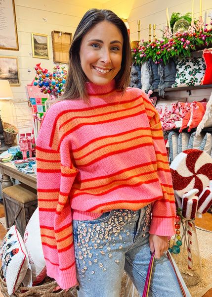 Quinnie Turtleneck Sweater in Pink