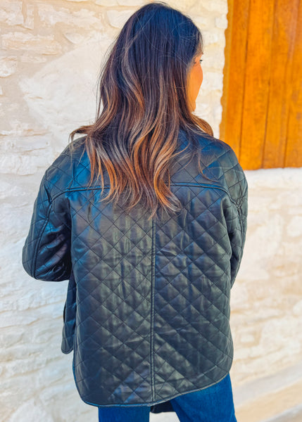 Liara Black Quilted Jacket