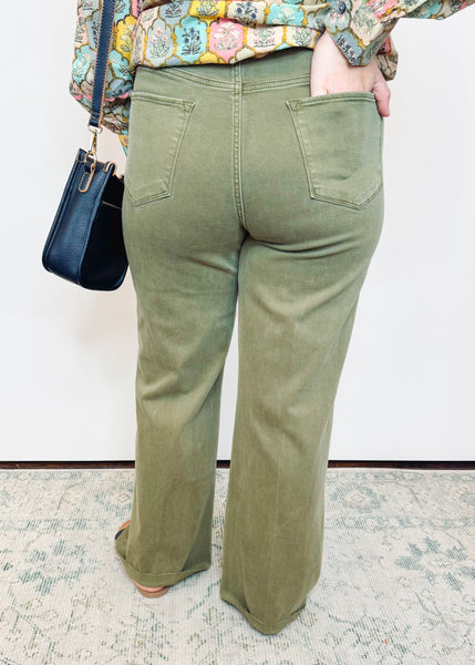 Fiona Olive Branch Pant