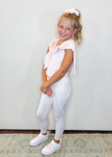 Pink Bows Active Leggings