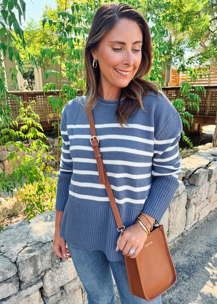 Geralyn Striped Crew Sweater
