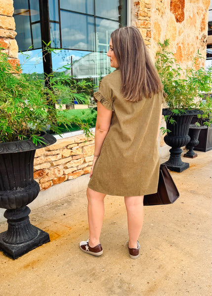 Kirstin Woven Dress - Kahki