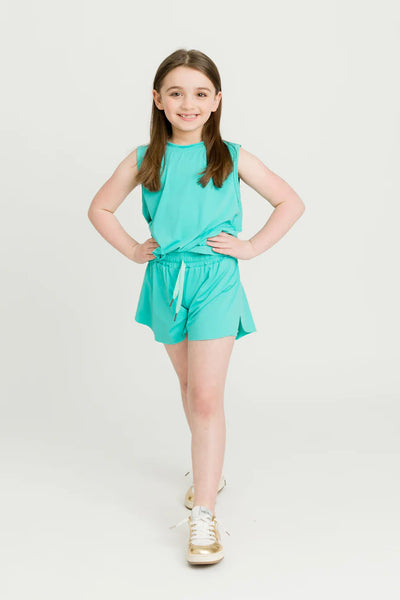 Teal Butterfly Shorts
