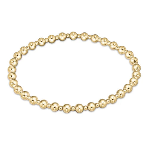 Extends Classic Grateful Pattern 4mm Bracelet-Gold