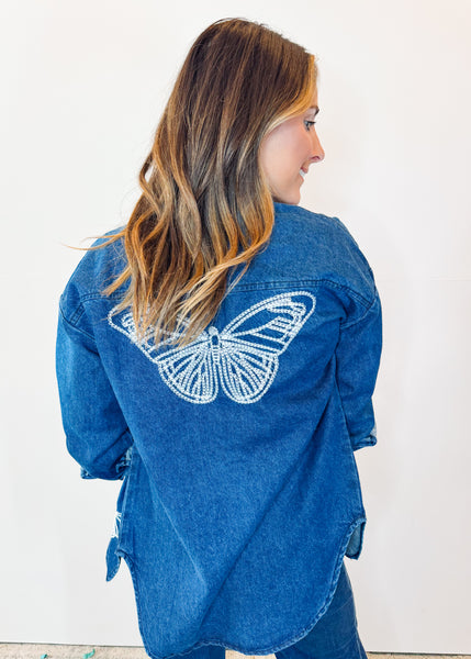 Rakaya Button Down Embroidered Top