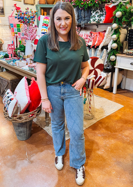 Shyama Basic Tee in Evergreen